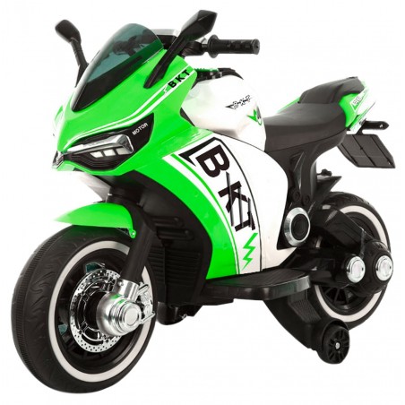 MOTO DA PISTA BKT 12V B37602A per bambini mp3 luci led e suoni USB con rotelle