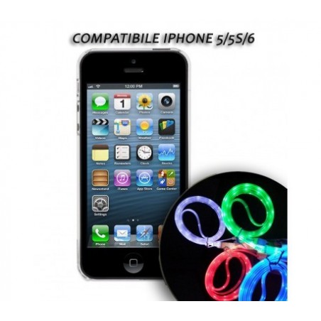 Cavo dati usb luminoso caricabatteria compatibile Iphone 5/5S/6