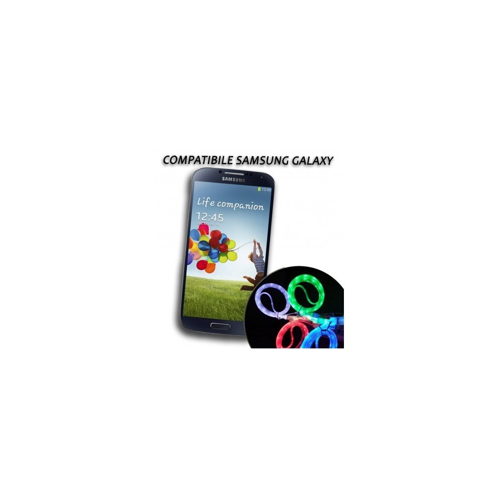 Cavo dati usb luminoso caricabatteria compatibile Samsung Galaxy