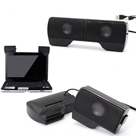 Mini casse speaker USB per laptop pc 6 W regolazione volume jack 3.5 mm