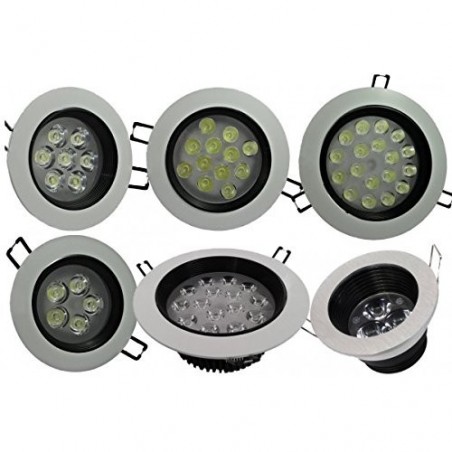 Faretto led Luce Fredda da incasso con alette a molle tondo 3-15w