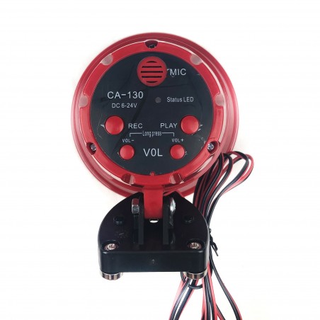 Megafono da auto CA-130 in PVC per annunci e pubblicità 25W funzione rec play