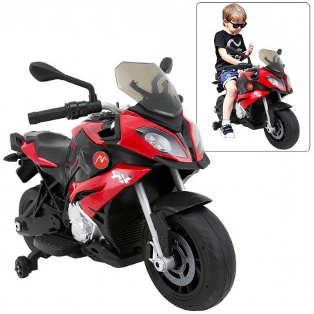 Moto elettrica Power 6V B34306 per bambini MP3 cruscotto luminoso touring
