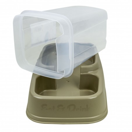 Dispenser automatico a caduta 2in1 Eat and Drink 100930 crocchette e acqua 8L