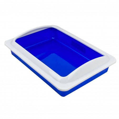 WELKHOME Lettiera 034552 con bordo rialzato smontabile per gatti 35x45x10cm