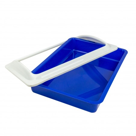 WELKHOME Lettiera 034552 con bordo rialzato smontabile per gatti 35x45x10cm