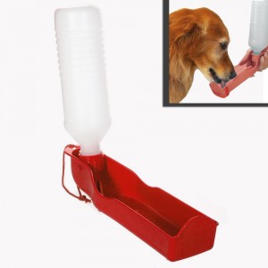 Borraccia con scodella incorporata portatile per cani e gatti bottiglia 300 ml beccuccio salvagoccia