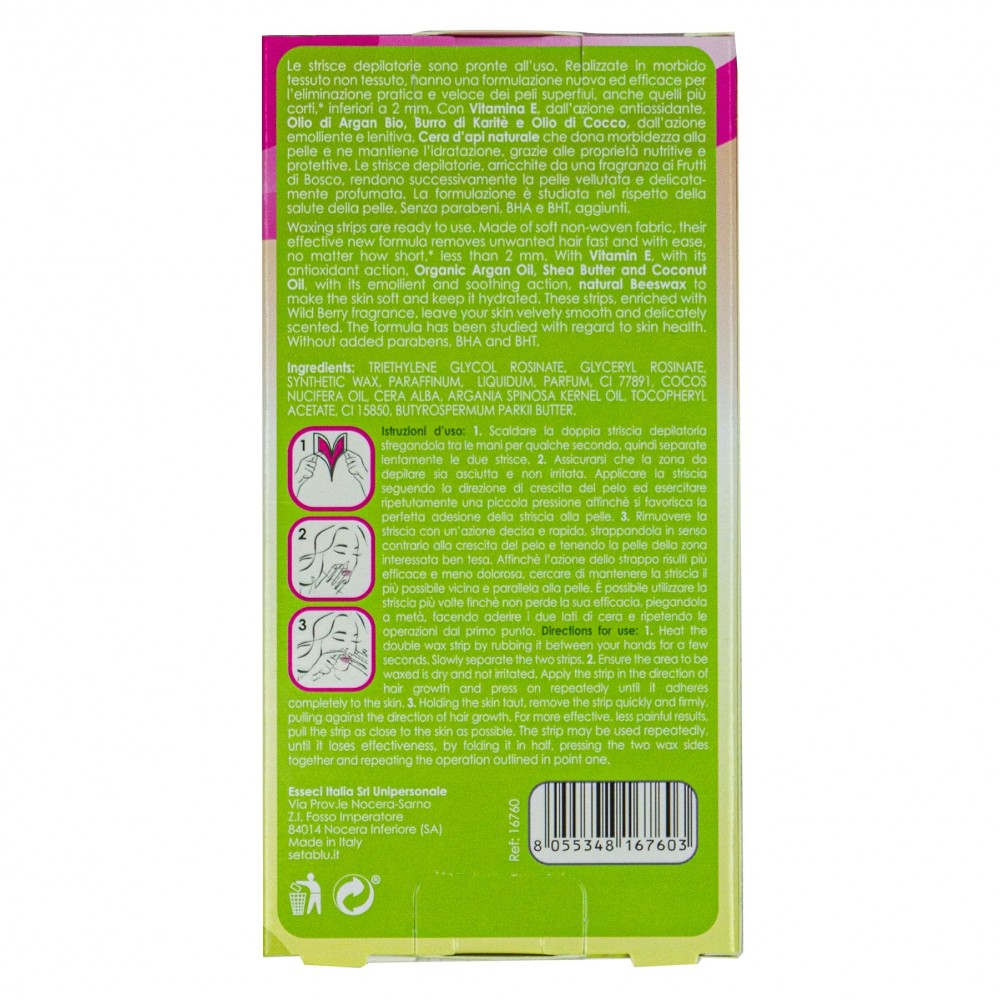12 Strisce Depilatorie Viso SETABLU 167603 Olio...