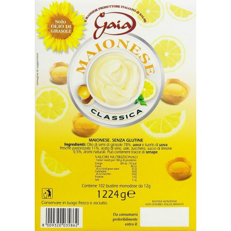 Gaia 102 + 102 Bustine mono porzione da 12 gr KETCHUP e MAIONESE