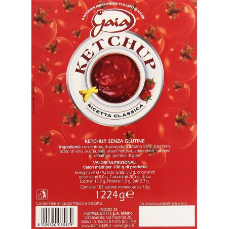 Gaia 102 + 102 Bustine mono porzione da 12 gr KETCHUP e MAIONESE