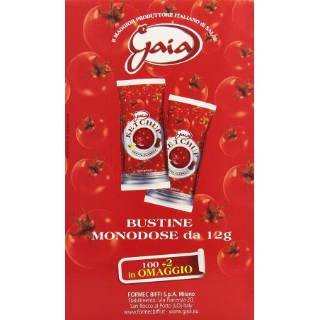 Gaia 102 + 102 Bustine mono porzione da 12 gr KETCHUP e MAIONESE
