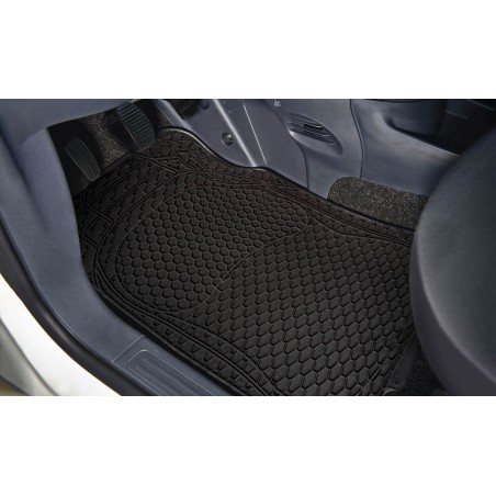Set 4 tappetini XONE ALBATROS TANK PVC antiscivolo TA059 impermeabili NERO