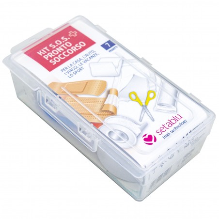 SETABLU Kit SOS Pronto soccorso 931507 cerotti forbicine bande idrofile 7 pezzi