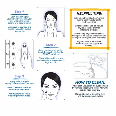 Aspiratore SUCTION pulitore facciale 345636 pulizia pori punti neri e impurità