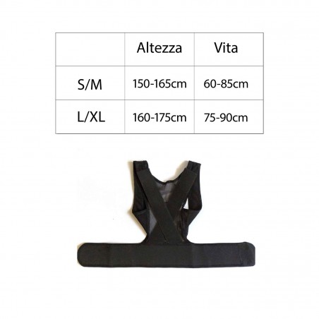 Fascia posturale DL MAGICO per rachide e spalle 345711 anti sciatalgie e dolori