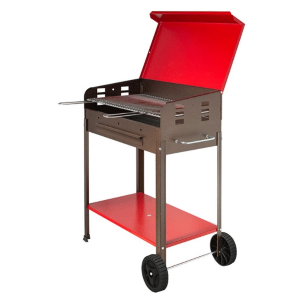 Barbecue VANESSA a Carbonella art. 501A Iron Red 35x50x80hcm in Metallo