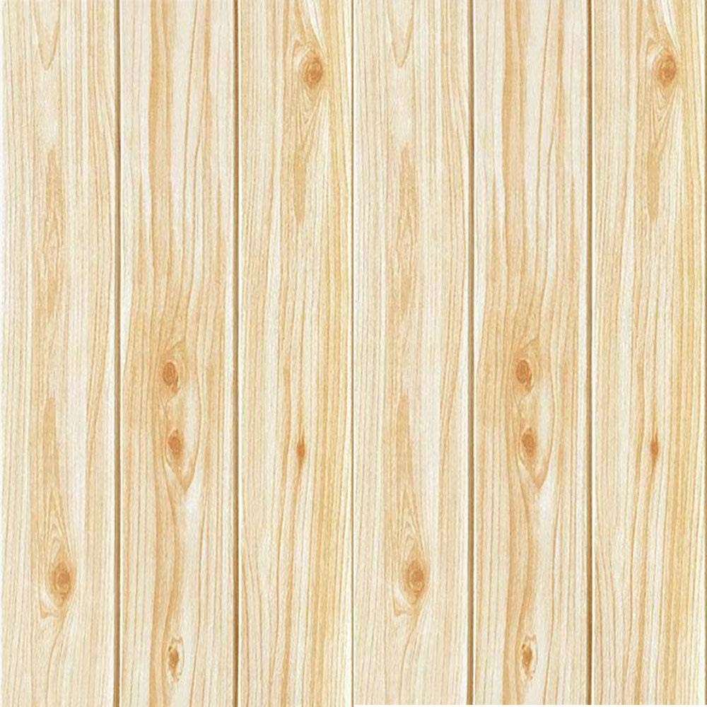 Parato 3D Adesivo in PE LEGNO CHIARO 965402 antiurto fonoassorbente 70x70cm