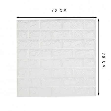 Parato 3D Adesivo in PE MATTONE MARRONE 965440 antiurto fonoassorbente 70x78cm