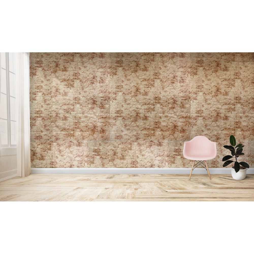 Parato 3D Adesivo in PE MATTONE MARRONE 965440...