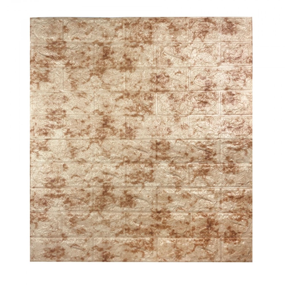 Parato 3D Adesivo in PE MATTONE MARRONE 965440 antiurto fonoassorbente 70x78cm