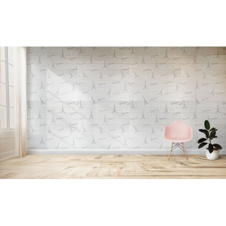 Parato 3D Adesivo in PE Mattoni PARIS 965495 antiurto fonoassorbente 70x78cm