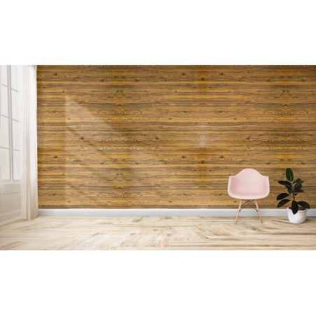 Parato 3D Adesivo in PE LEGNO SCURO 965471 antiurto fonoassorbente 70x70 cm