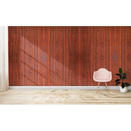 Parato 3D Adesivo in PE LEGNO MOGANO 965488 antiurto fonoassorbente 70x70cm