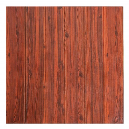Parato 3D Adesivo in PE LEGNO MOGANO 965488 antiurto fonoassorbente 70x70cm