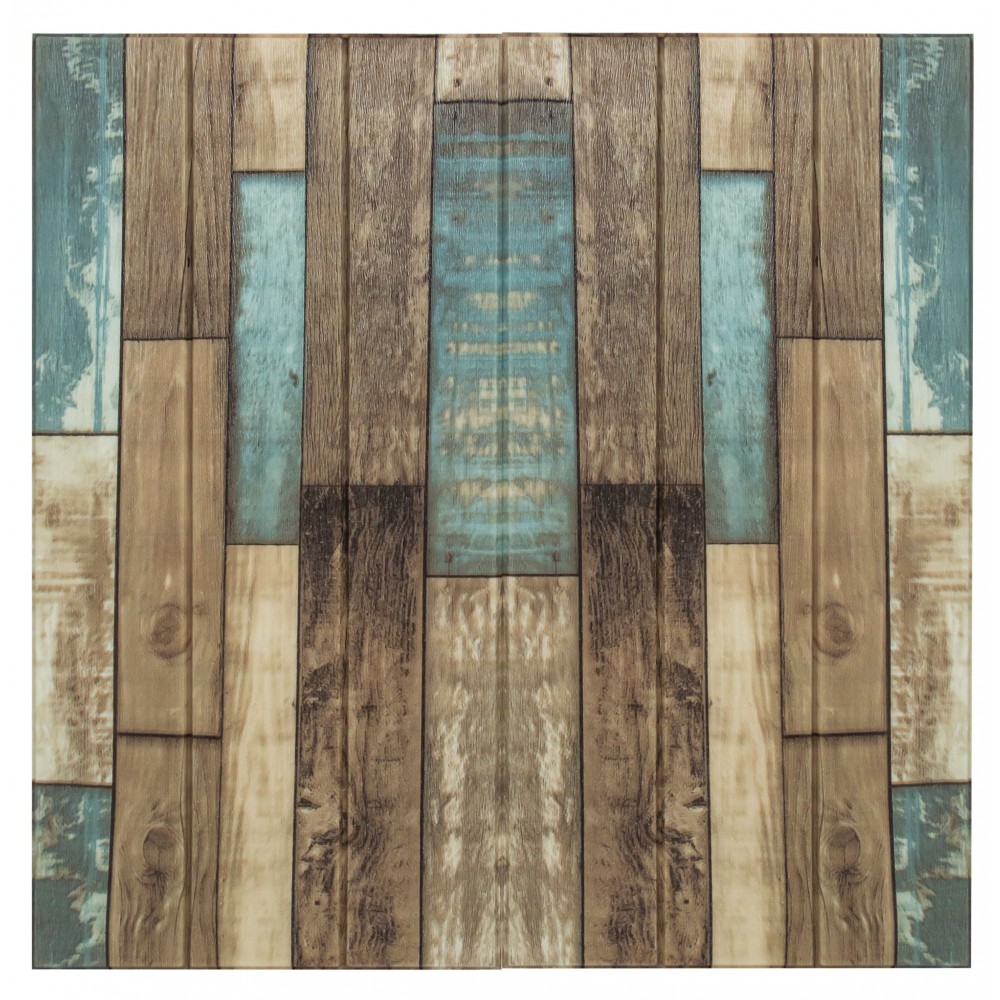 Parato 3D Adesivo in PE LEGNO MULTICOLOR 965464 antiurto fonoassorbente 70x70 cm