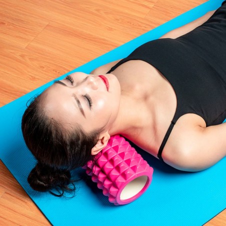 Rullo pilates sagomato da 33x12cm spugna EVA 558388 Palestra posturale