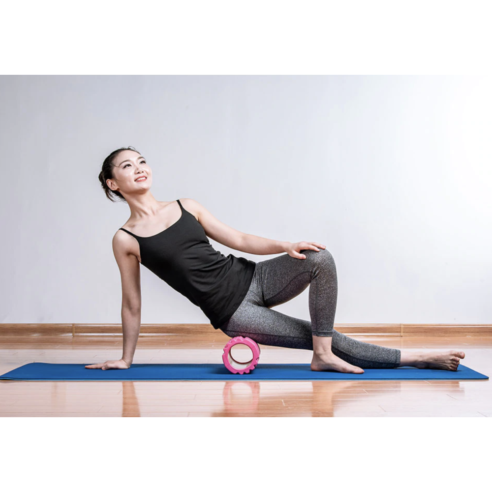 Rullo pilates sagomato da 33x12cm spugna EVA...