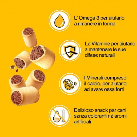 Pedigree Markies Biscotti deliziosi ripieni con midollo 500g omega3 vitamine