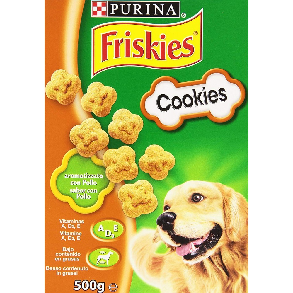 Friskies Cookies Biscotti per Cani Adulti Aromatizzati con Pollo 500g