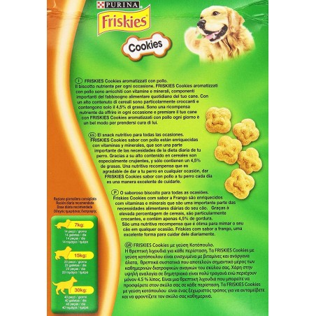 Friskies Cookies Biscotti per Cani Adulti Aromatizzati con Pollo 500g