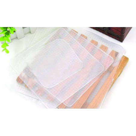 Kit da 4 Stretch Warp 177968 diverse dimensione ermetici silicone riutilizzabile