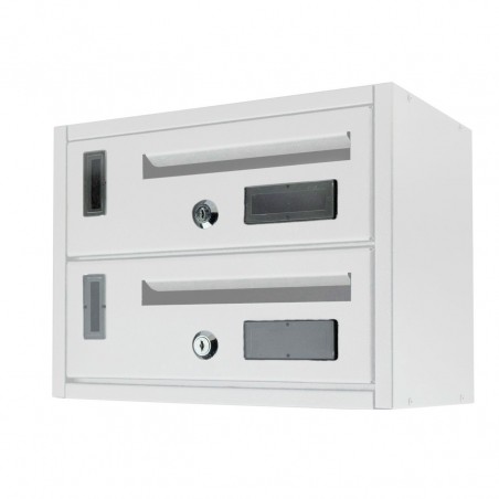 Cassetta Postale Condominiale 2 posti Iron White 783B 23x18x30 cm BIANCA