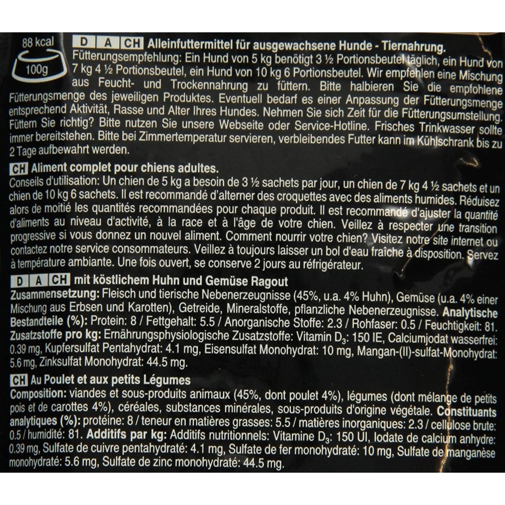 Cesar Le Delizie del Giorno Cibo per Cane Salsa...