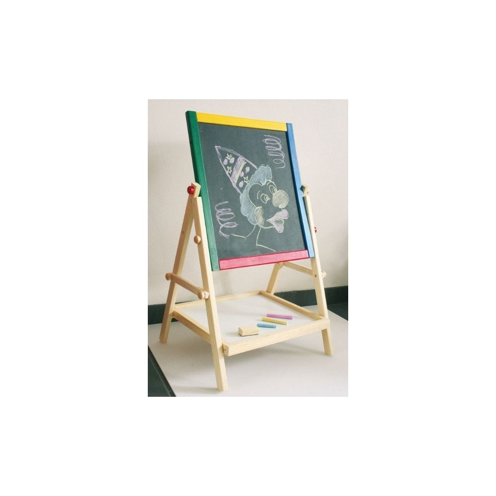 Lavagna reversibile 30 x 35,5 (L x H) multiuso attività bambini con gessetti e pennerallo