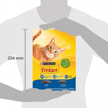 Purina Friskies Crocchette Gatto Adult con Tonno e Verdure Aggiunte 400g