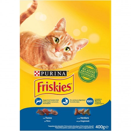 Purina Friskies Crocchette Gatto Adult con Tonno e Verdure Aggiunte 400g