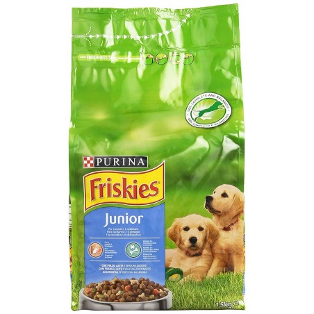 Friskies Vitafit JUNIOR Crocchette per Cane Pollo Latte e Verdure 1500g
