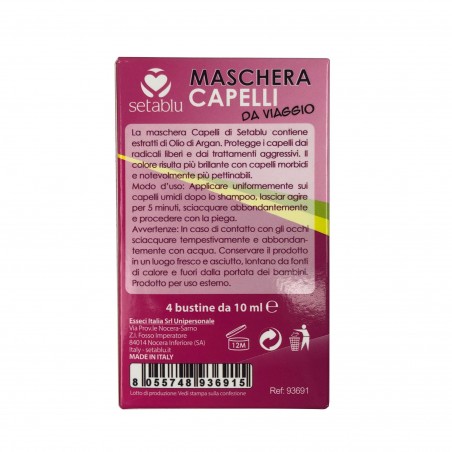 KIT SETABLU maschera per capelli da Viaggio 936915 da 4 bustine da 10mL