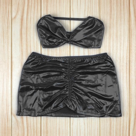 Completino Sexy lingerie 2 pezzi 035E mod. JUPITER aderente 5 colori
