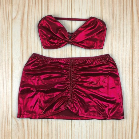 Completino Sexy lingerie 2 pezzi 035E mod. JUPITER aderente 5 colori