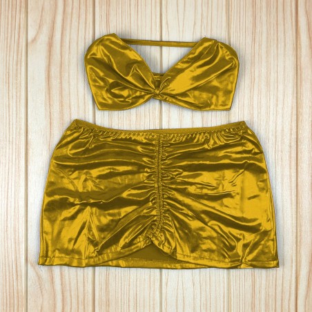 Completino Sexy lingerie 2 pezzi 035E mod. JUPITER aderente 5 colori
