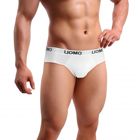 Slip da uomo B-0021 mod. NIKI cotone in tinta unita con elastico a fascia