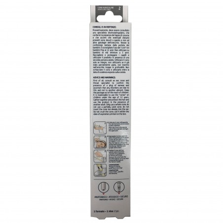 SETABLU set 2x Coni auricolari anti cerume 168877 per pulizia orecchie anatomico