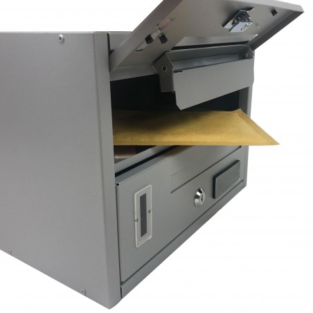 Cassetta postale condominiale 2 posti Iron Grey Art. 783B 23x18x30 cm SILVER