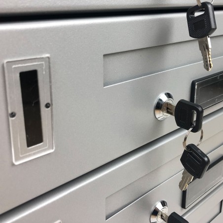 Cassetta postale condominiale 8 posti Iron Silver Art 783.D 42x18x62 cm