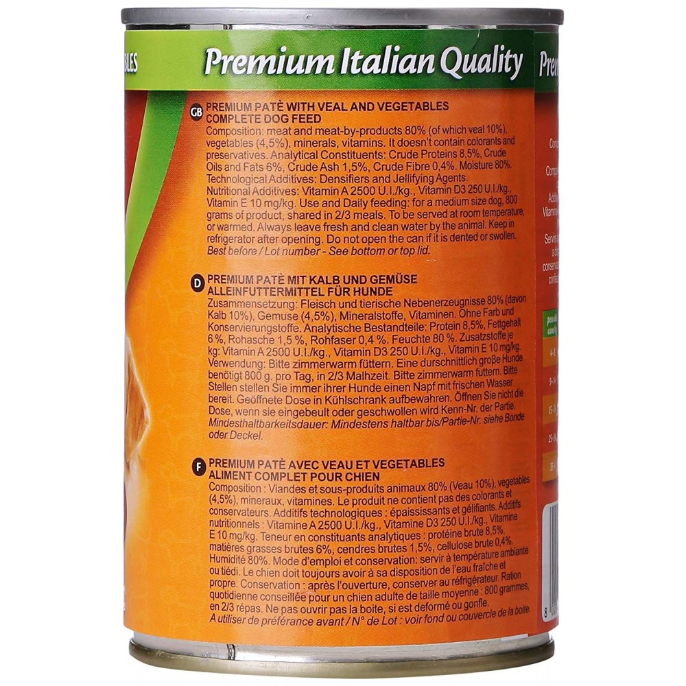 Monge SPECIAL DOG Pate' Vitello e Verdure...